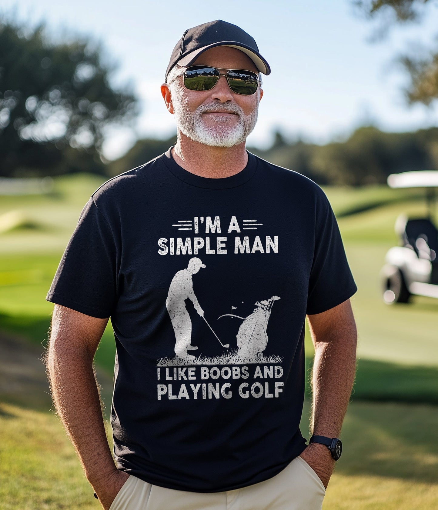 I'm a Simple Man Golf & Boobs t-shirt
