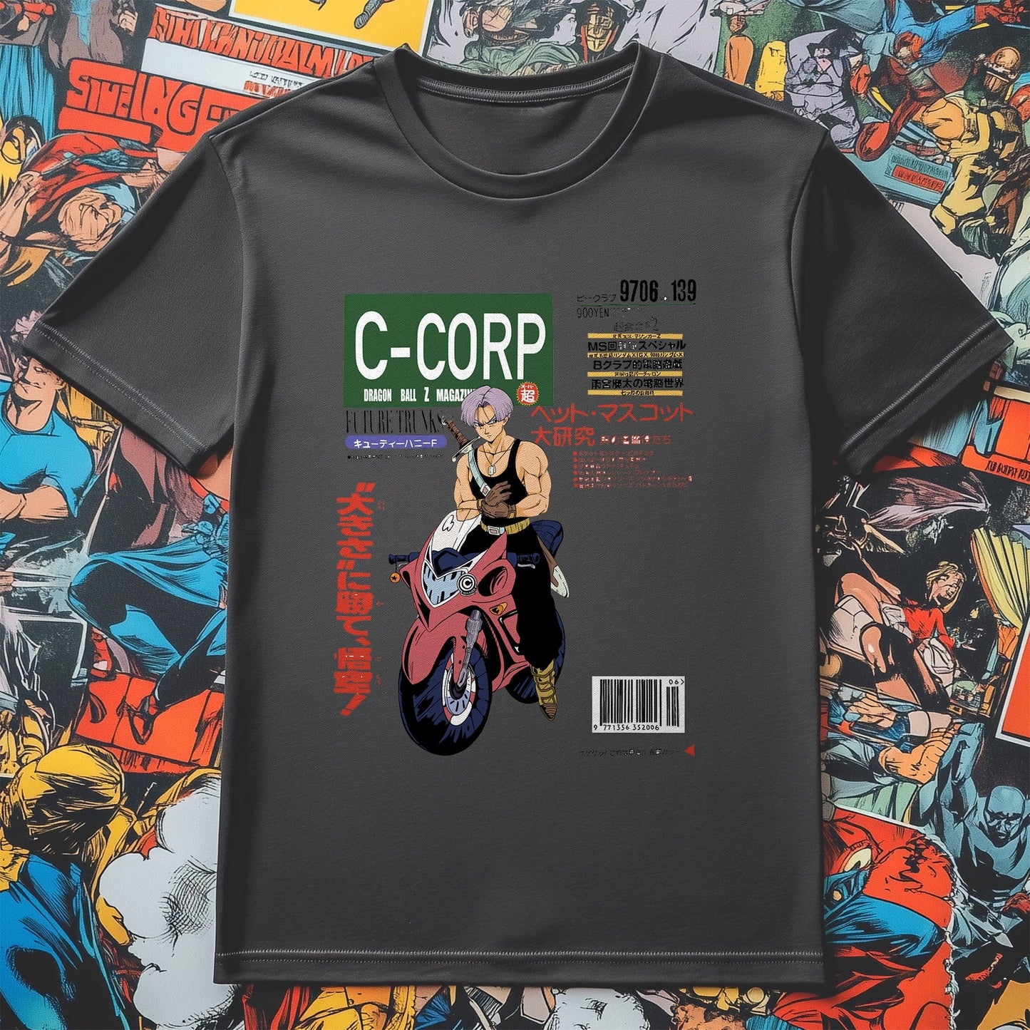 DBZ 15 Motorcycle Madness Trunks T-shirt