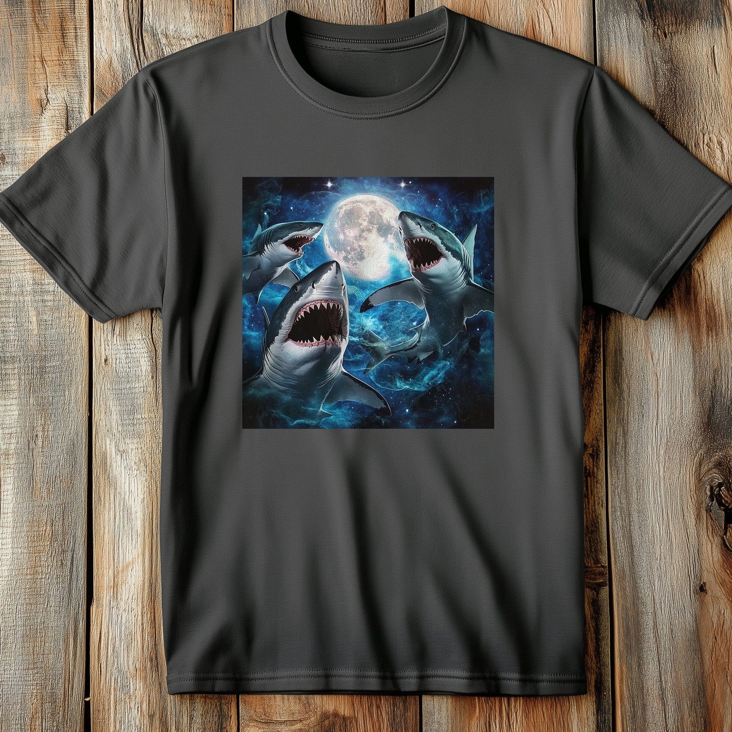 Cosmic Shark Moon T-Shirt