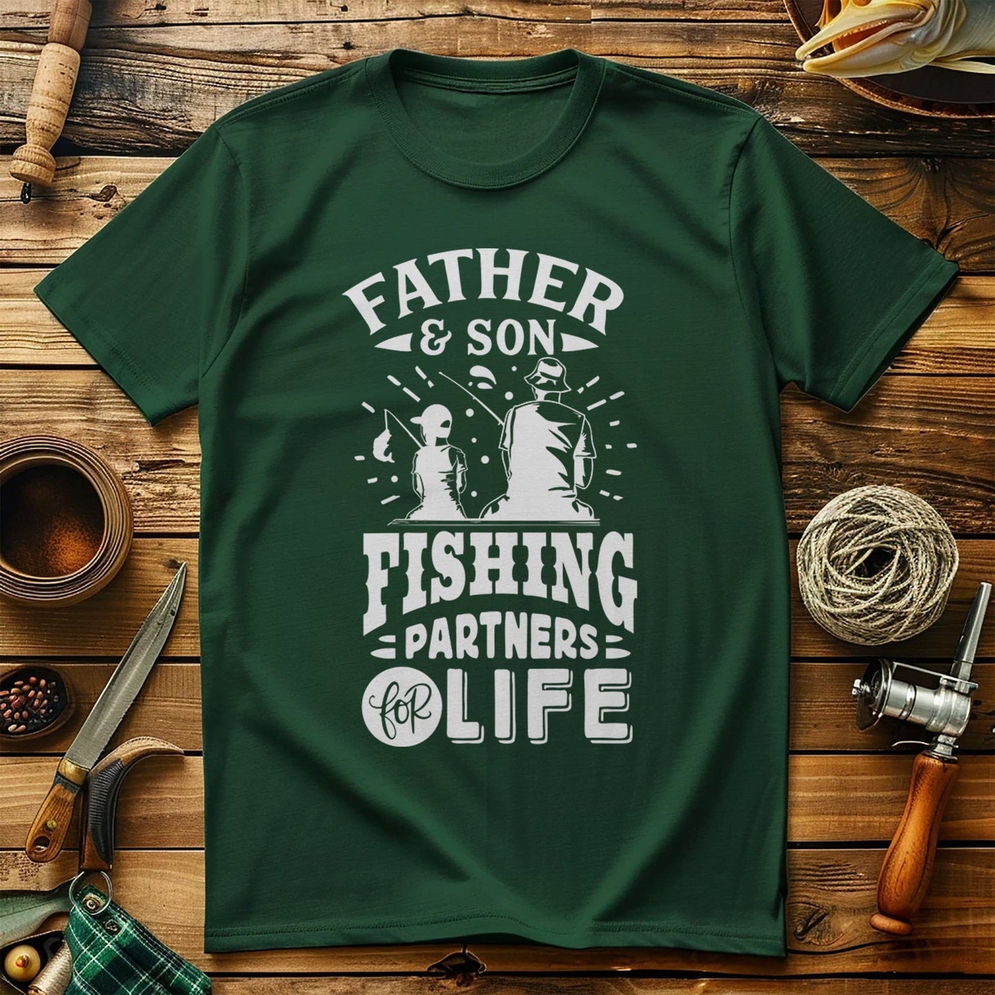Father and Son Fishing Adventure T-Shirt