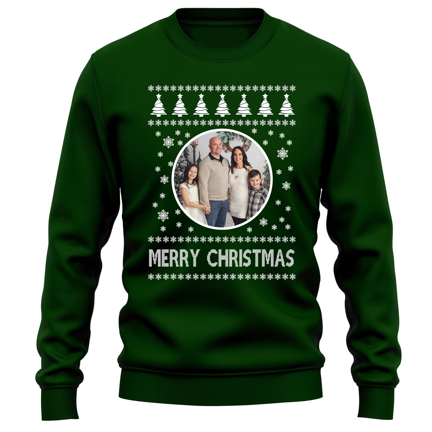 Personalized Christmas Jumper Photo & Text Adults & Kids Sweatshirt