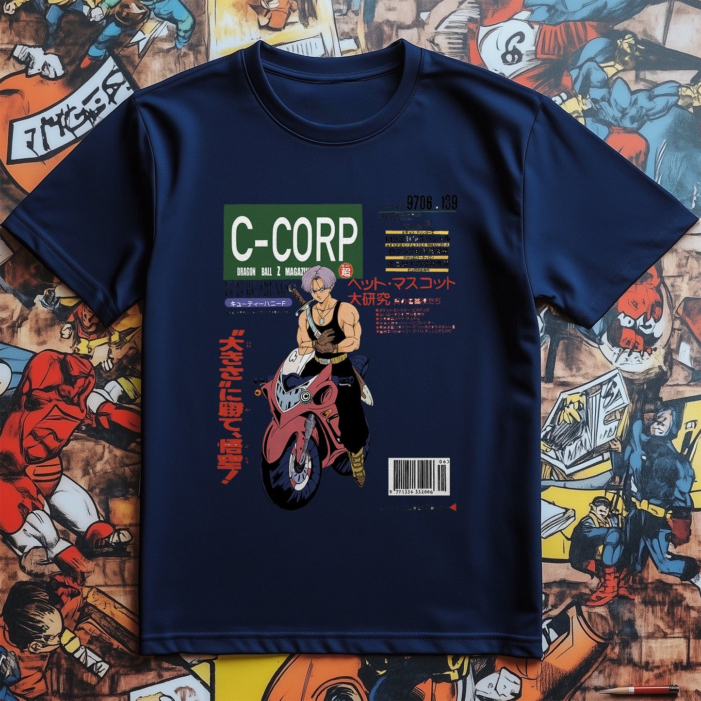 DBZ 15 Motorcycle Madness Trunks T-shirt