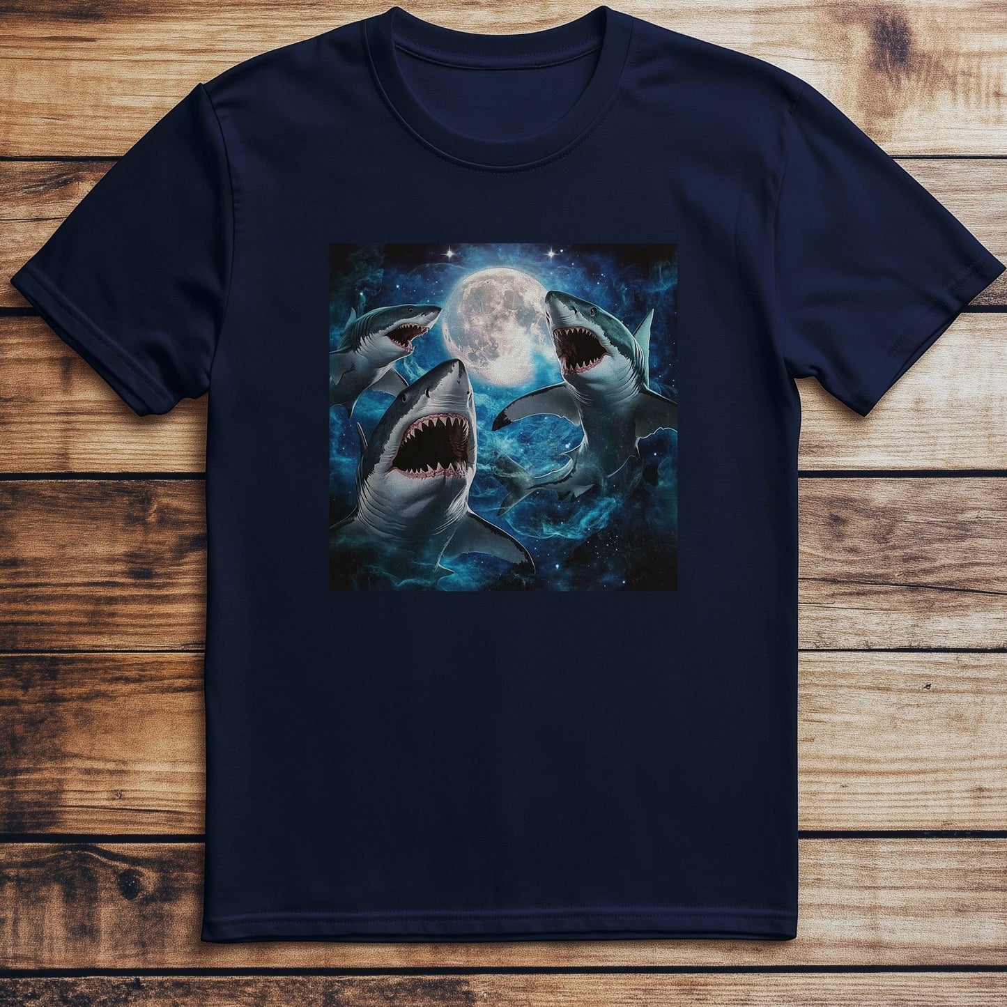 Cosmic Shark Moon T-Shirt