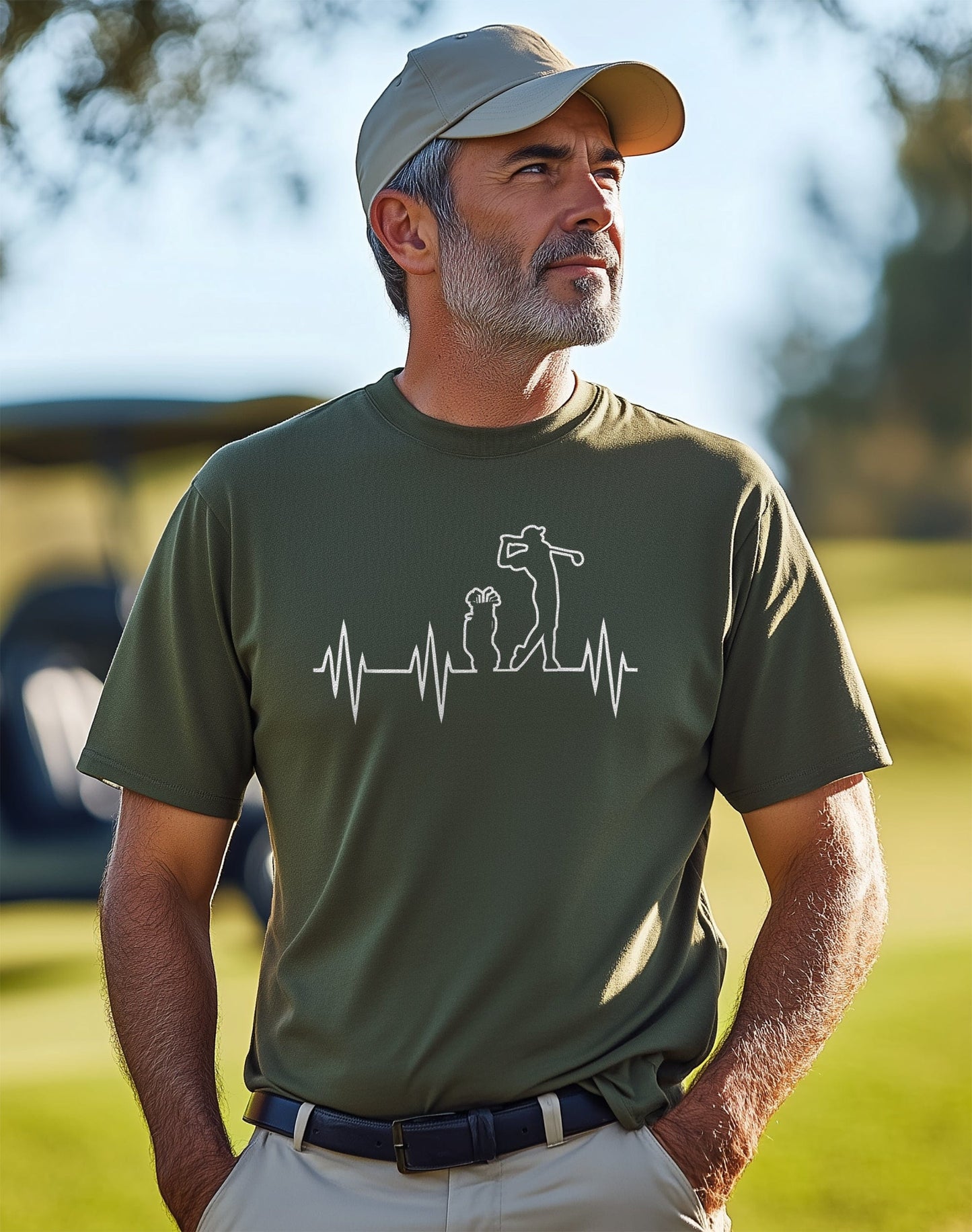 Golf Heartbeat T-Shirt Pawsitively