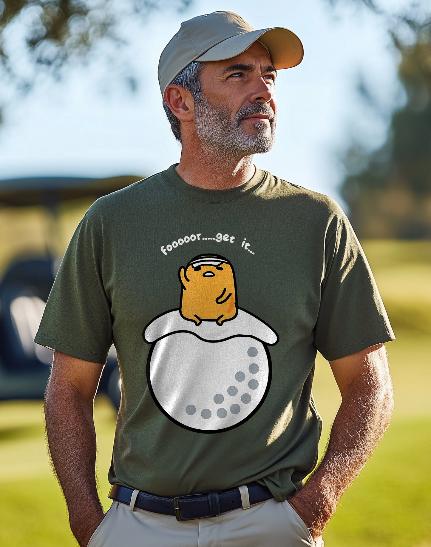 Gudetama Golf T-Shirt Fore! t-shirt