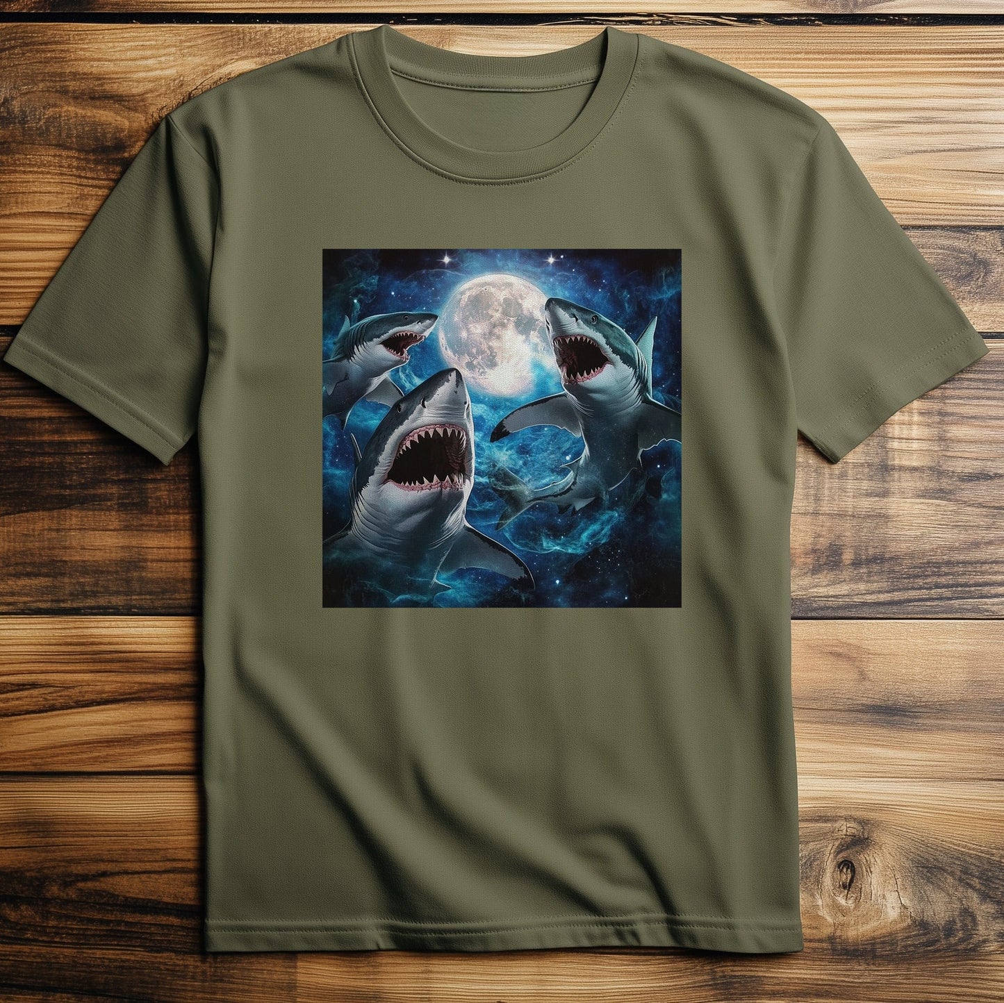 Cosmic Shark Moon T-Shirt