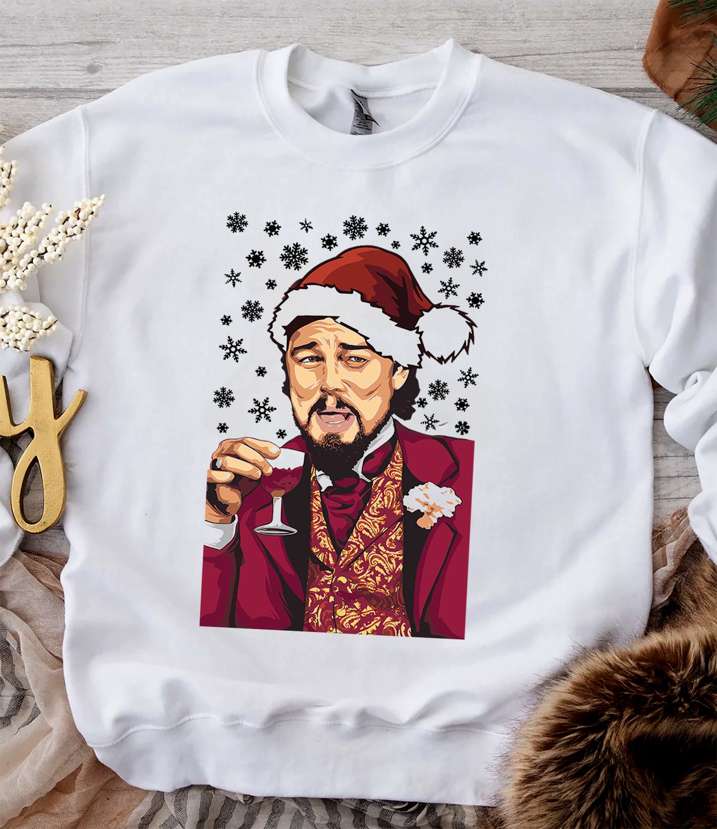 Leo Meme Xmas Sweatshirt