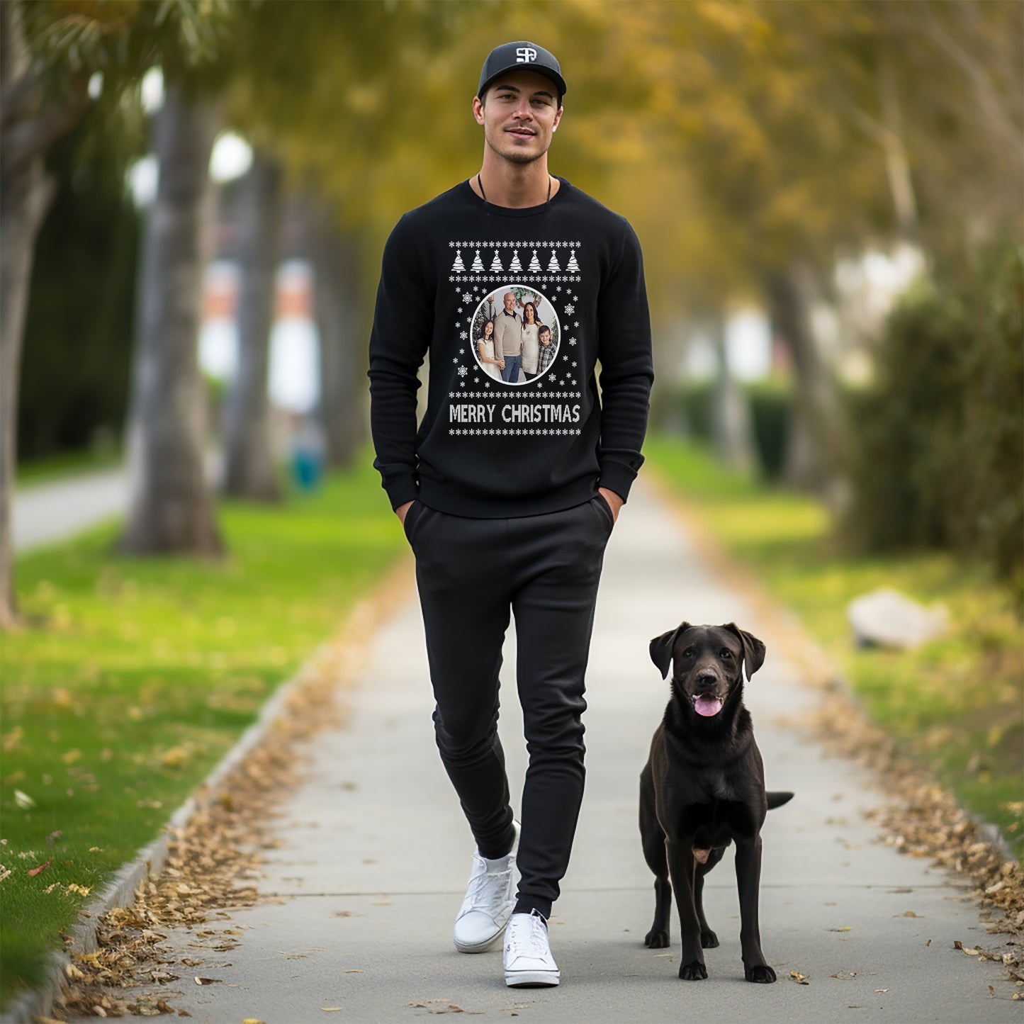 Personalized Christmas Jumper Photo & Text Adults & Kids Sweatshirt