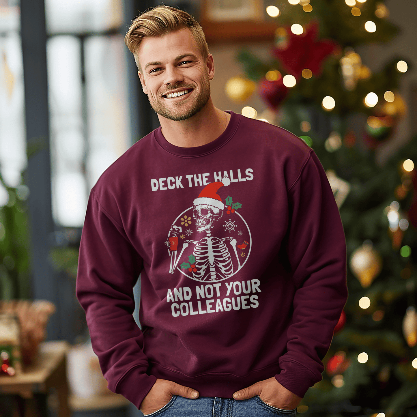 Deck the Hall, Not Your Colleagues! Christmas Sweatshirt