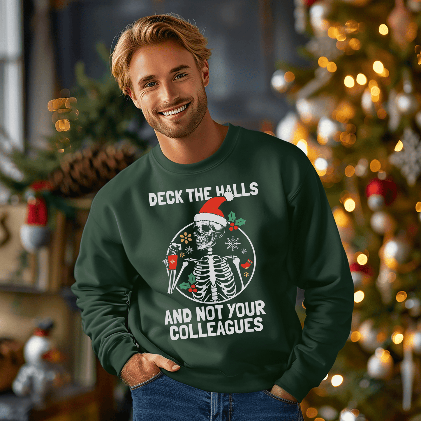 Deck the Hall, Not Your Colleagues! Christmas Sweatshirt