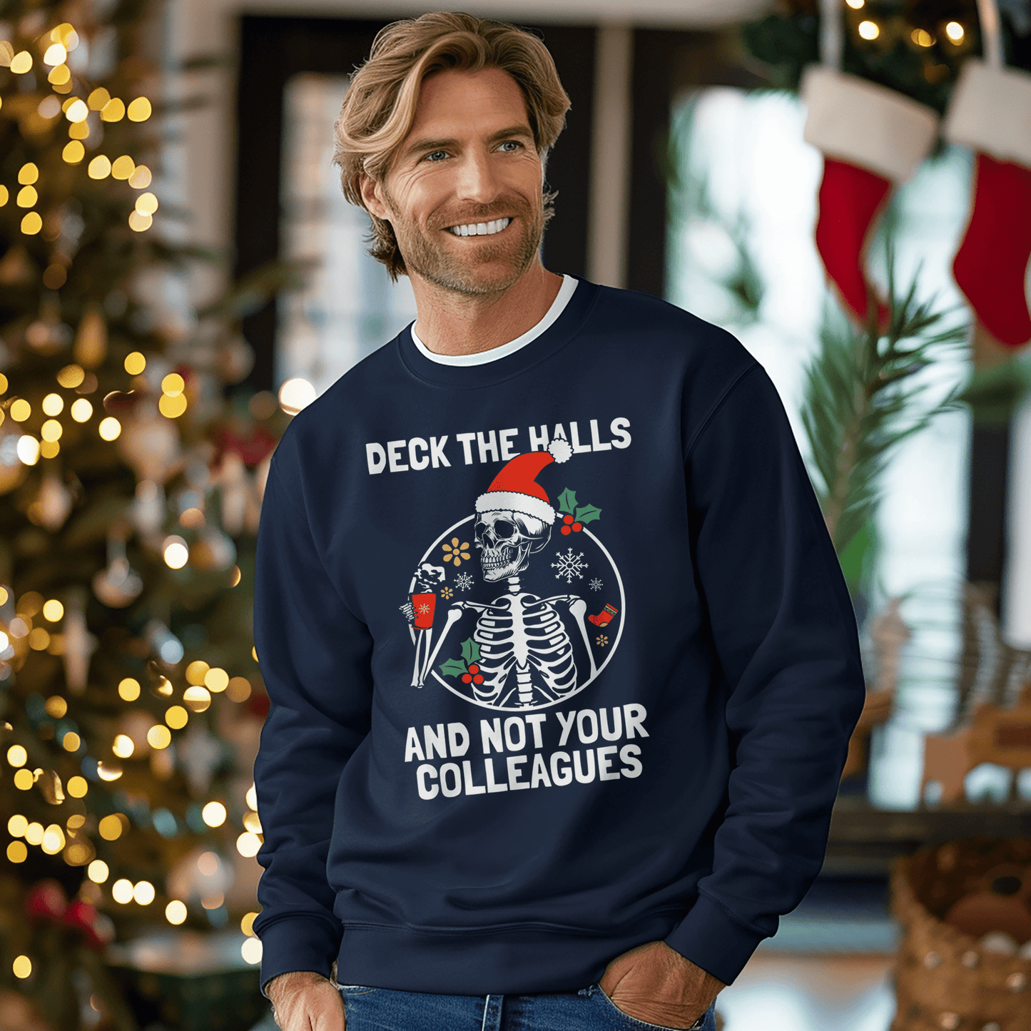 Deck the Hall, Not Your Colleagues! Christmas Sweatshirt
