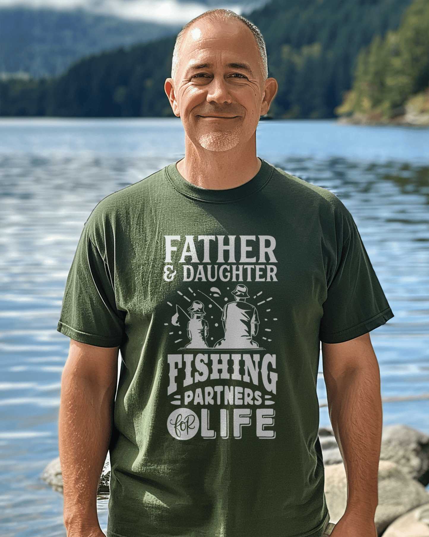 Father and Daughter Fishing T-Shirt