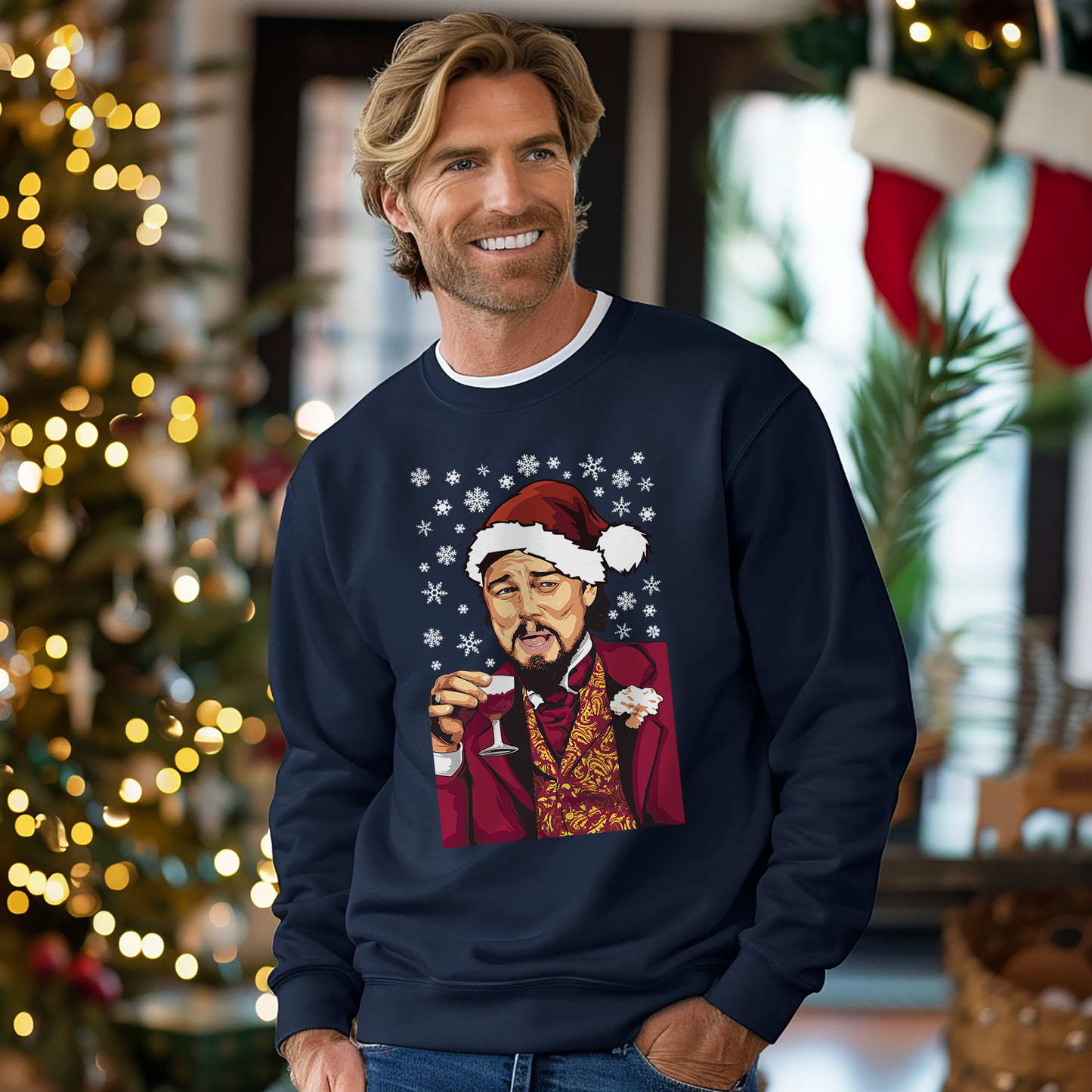 Leo Meme Xmas Sweatshirt