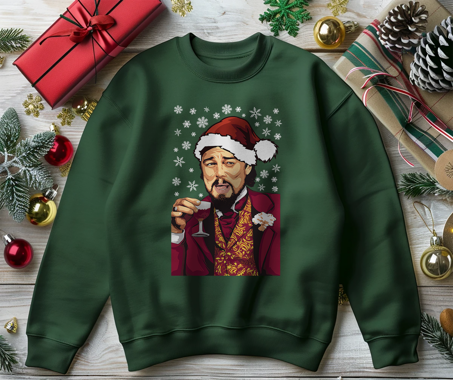 Leo Meme Xmas Sweatshirt