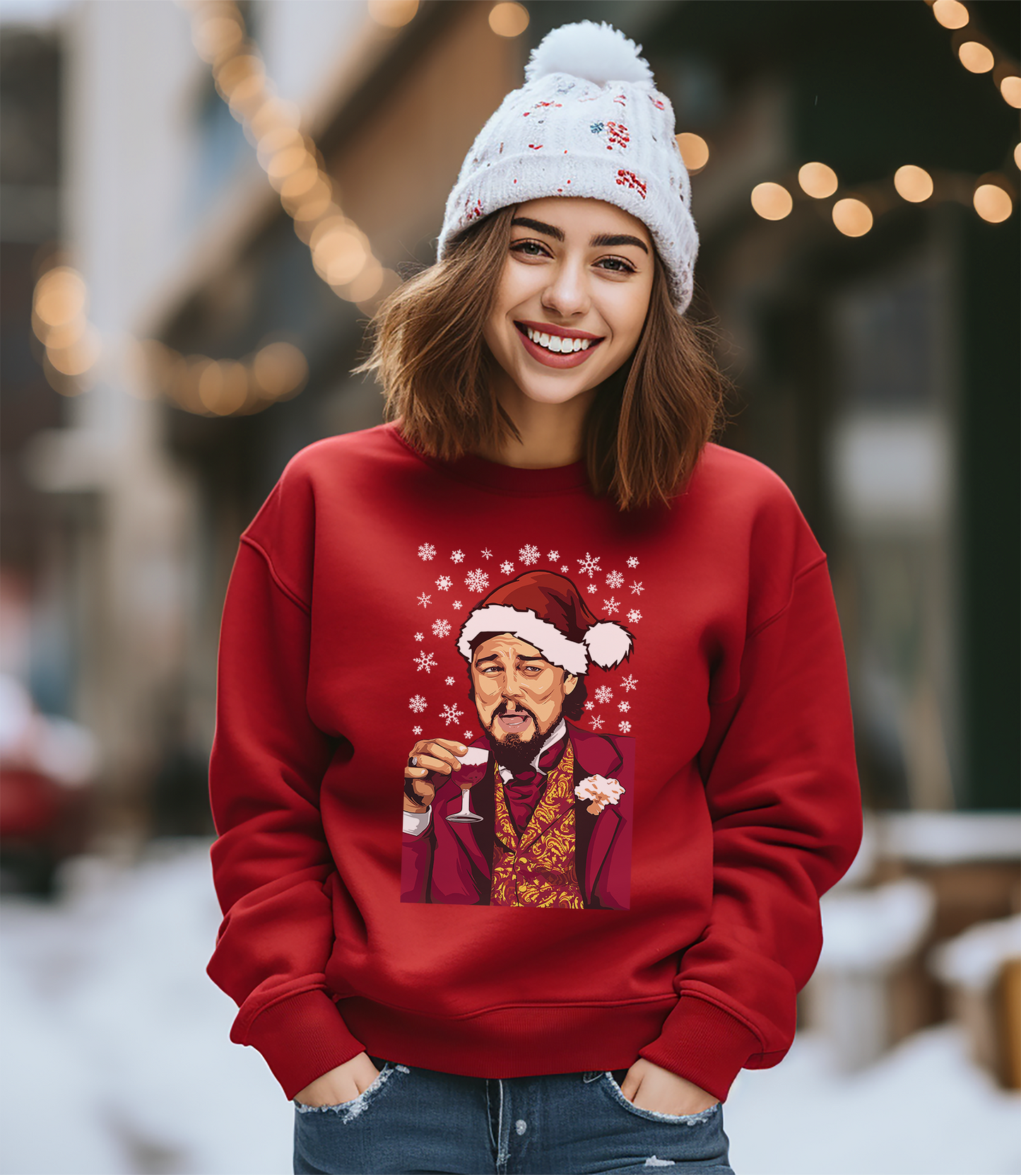 Leo Meme Xmas Sweatshirt