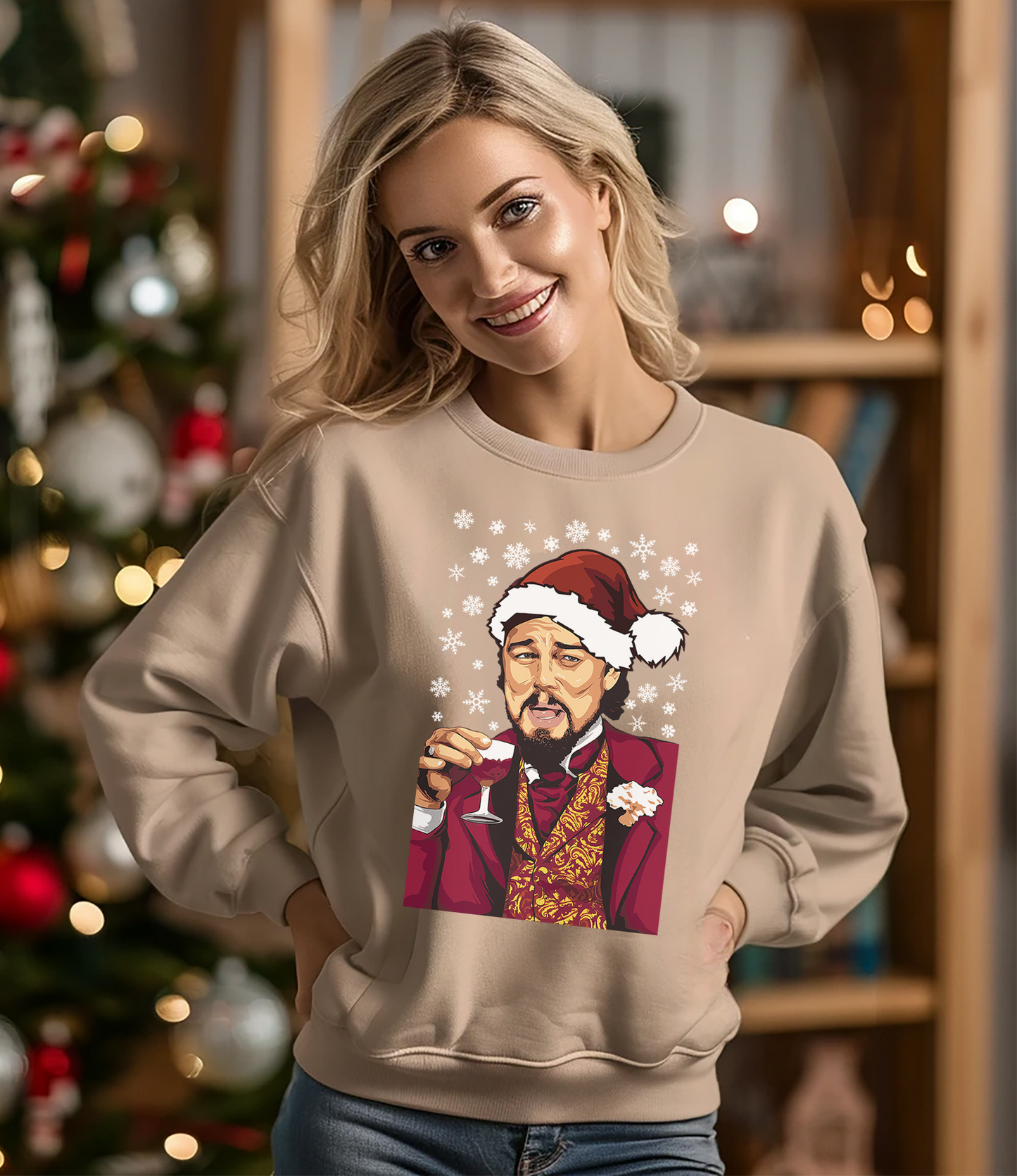 Leo Meme Xmas Sweatshirt