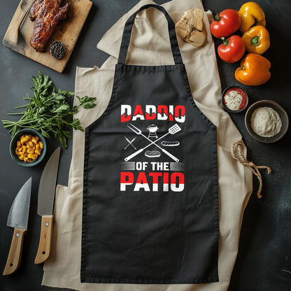 Daddio of the Patio T-Shirt - Hilarious & Chill! 100% Cotton, Unisex Printed Design. Perfect for the Dad who's king of the grill!
