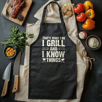 Grill and Know Things T-shirt - For Grill Masters with a Side of Wisdom! 100% Cotton, Funny Unisex Design, BBQ Like a Pro!
