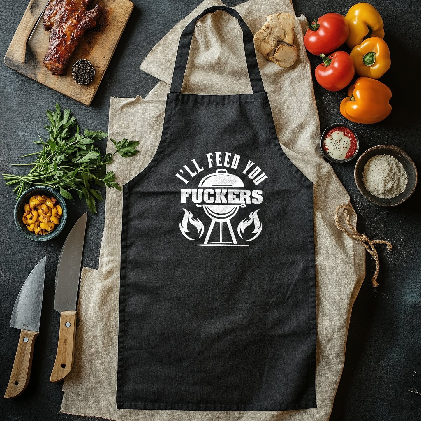 Feed You F*ckers T-Shirt - Hilariously Bold! 100% Cotton, Unisex Printed Design. Perfect for those who know how to cook... or not!