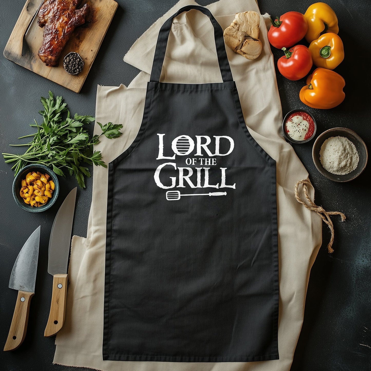 Lord of the Grill T-Shirt - Sizzle with Humor! 100% Cotton, Unisex Design for BBQ Masters. Because every BBQ needs a king!