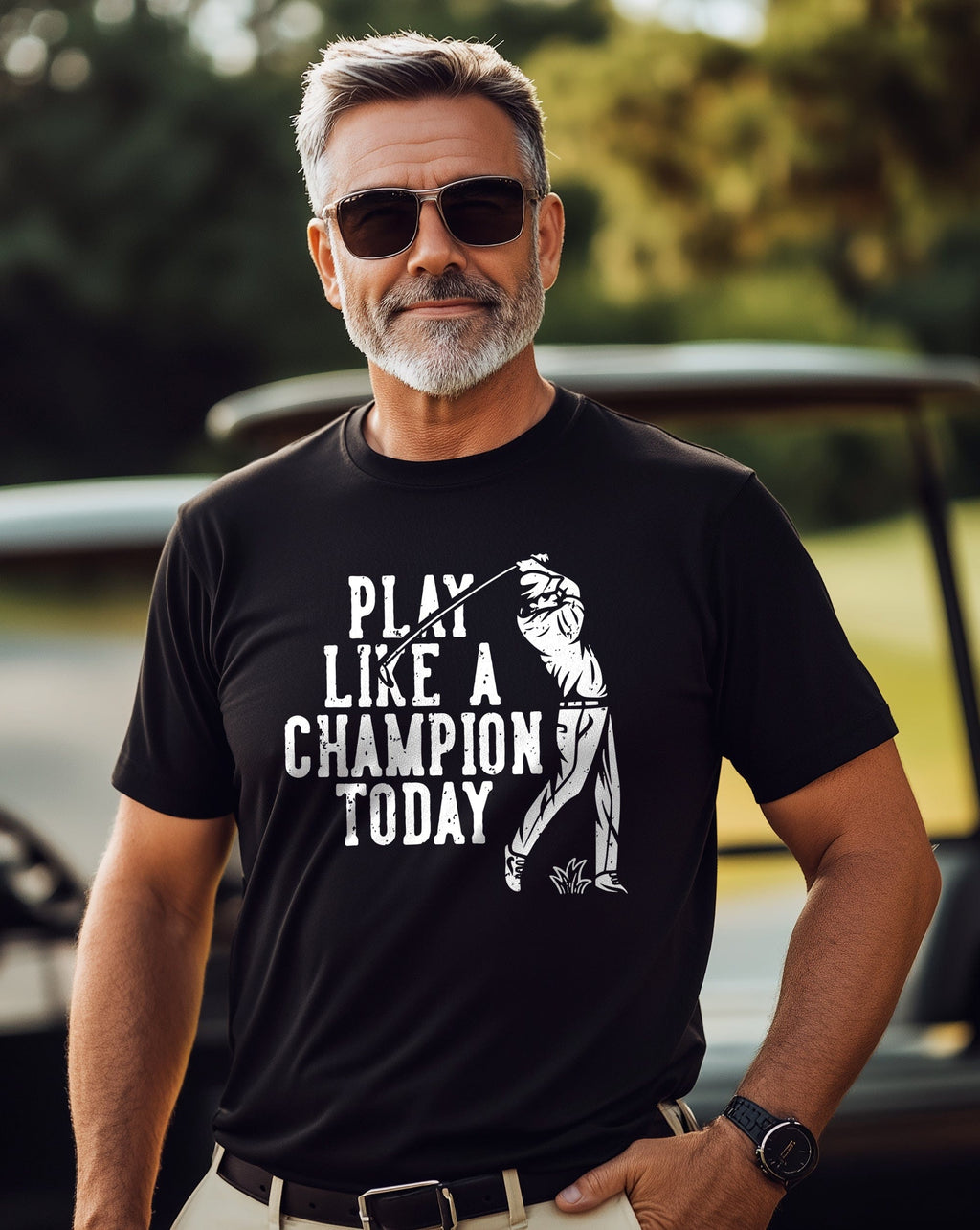 Golf 24 Swing into t-shirt