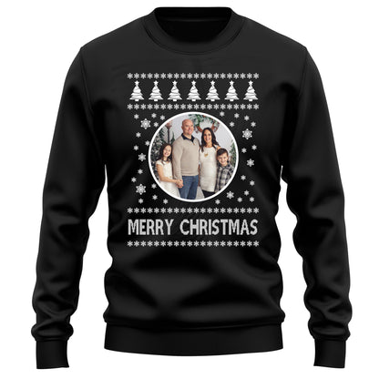 Personalized Christmas Jumper Photo & Text Adults & Kids Sweatshirt