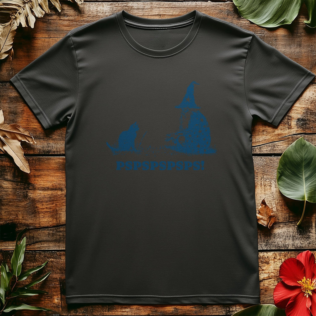 Wizard Pspspsp Cat & Witch T-Shirt
