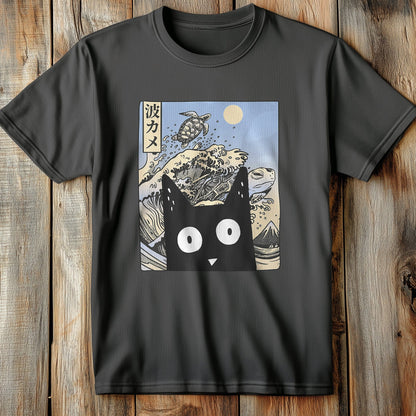 Wave Kawaii Cat - T-Shirt