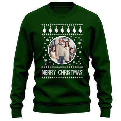 Personalized Christmas Jumper Photo & Text Adults & Kids Sweatshirt