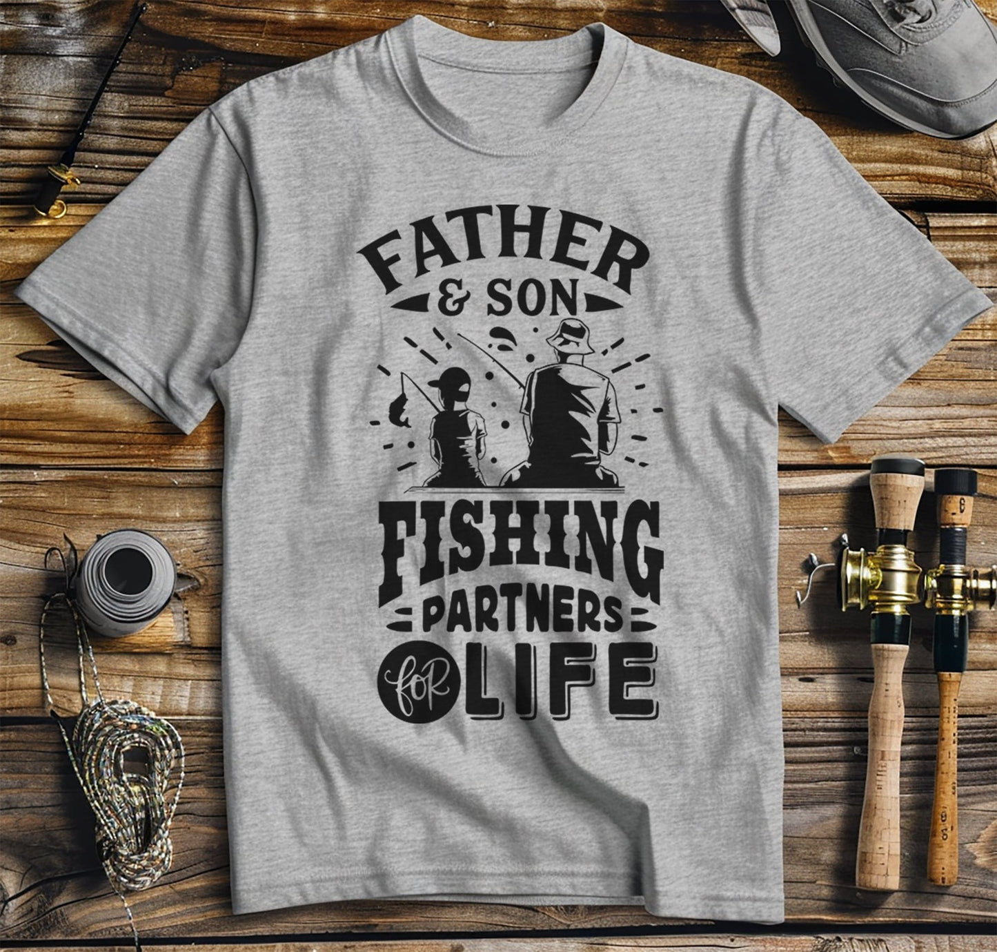 Father and Son Fishing Adventure T-Shirt