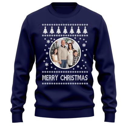 Personalized Christmas Jumper Photo & Text Adults & Kids Sweatshirt
