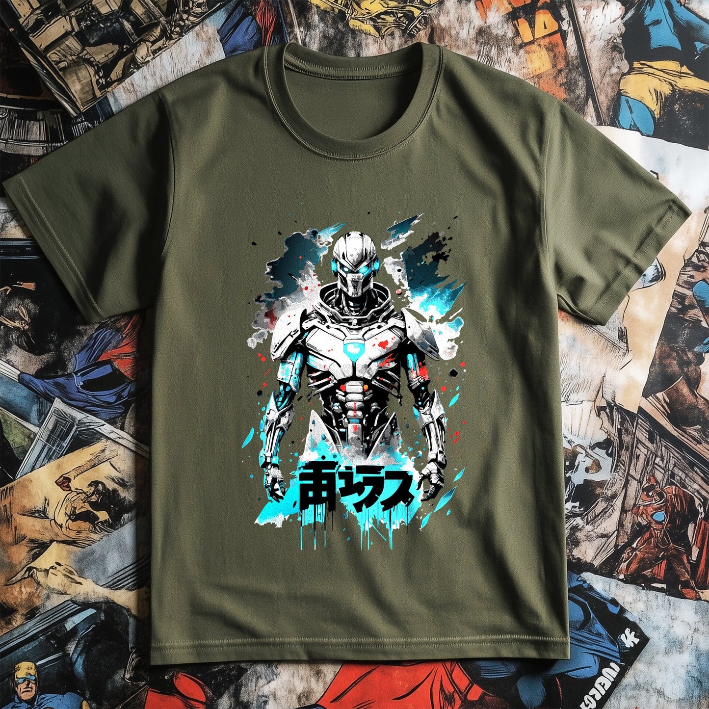 Cyborg Anime Skeleton T-shirt