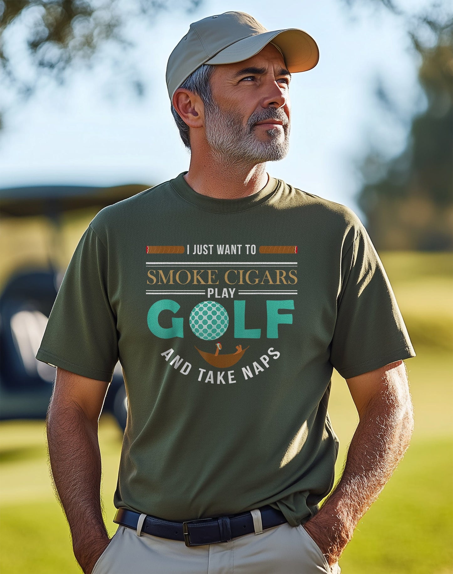 Just Wanna Smoke Cigars and Play t-shirt