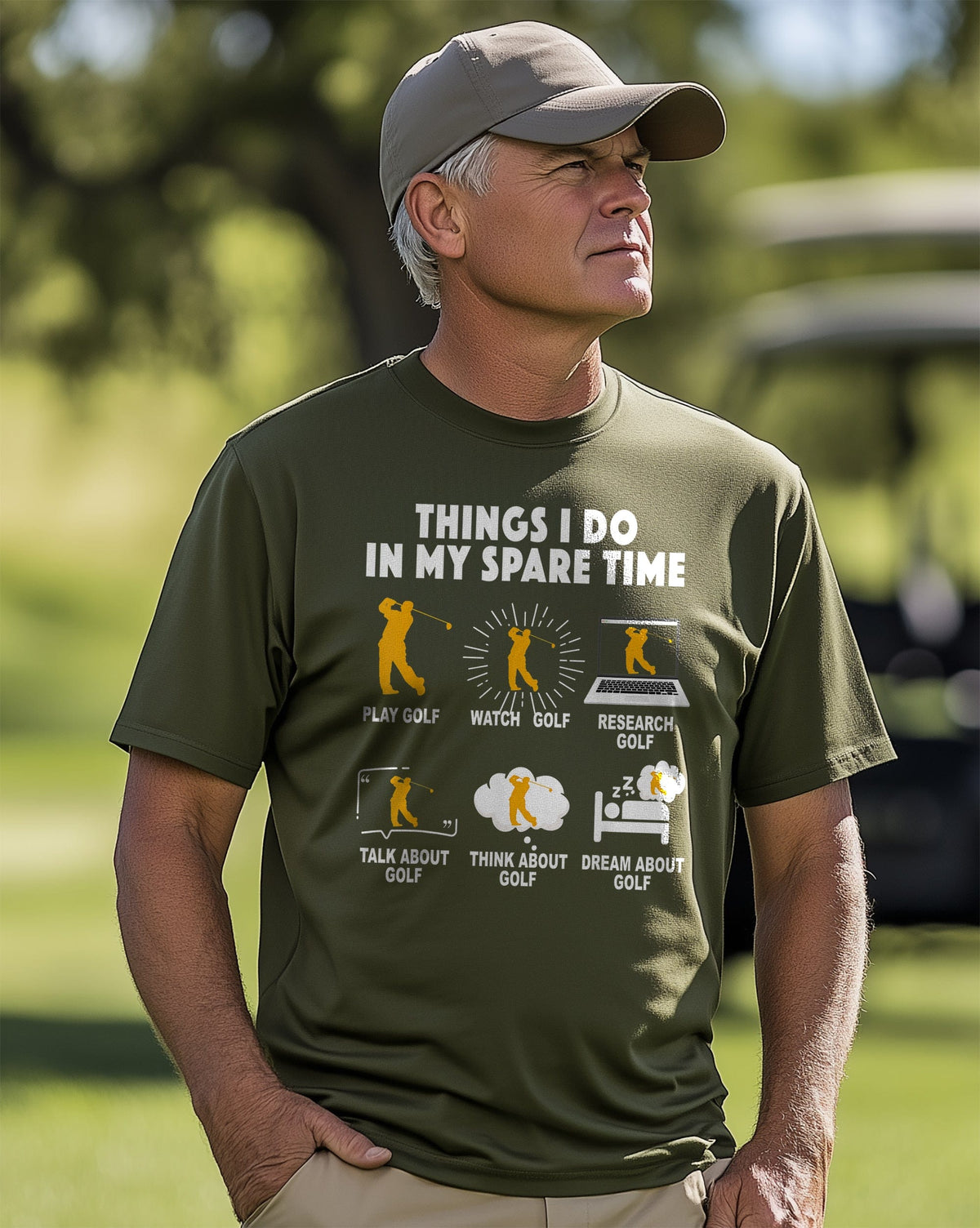 6 Things I Do in My Spare Time Golf t-shirt US