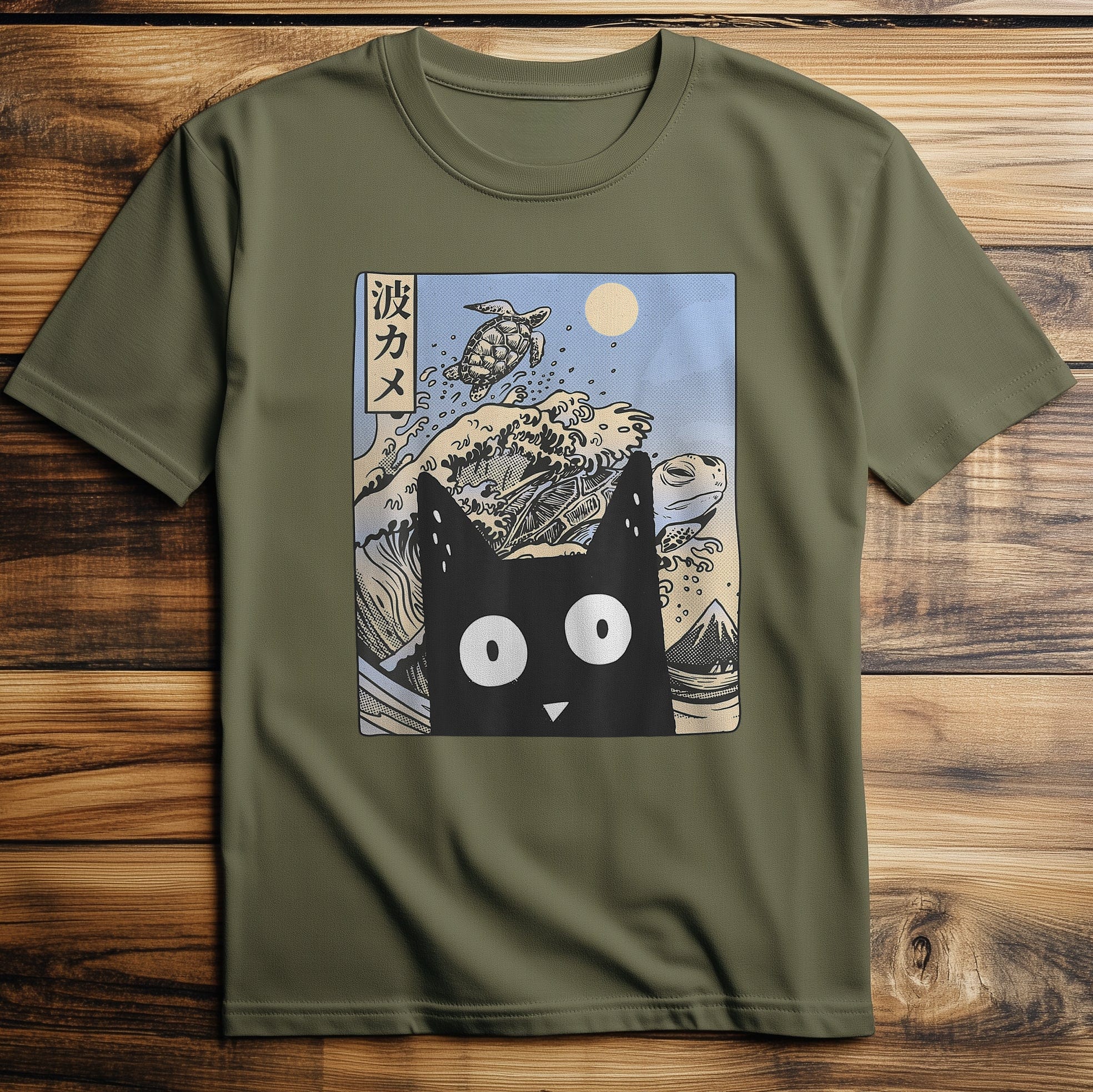 Wave Kawaii Cat - T-Shirt