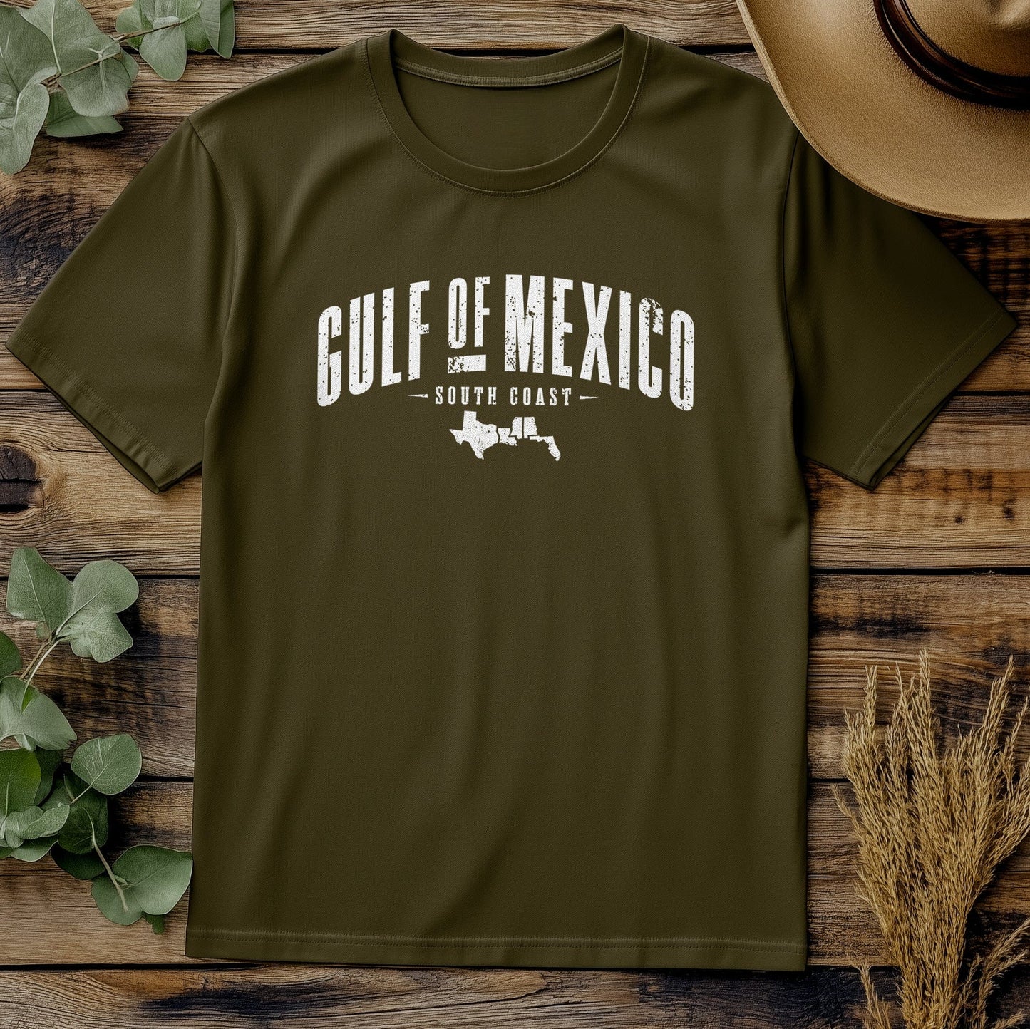 Gulf Of Mexico Text Arch T-Shirt