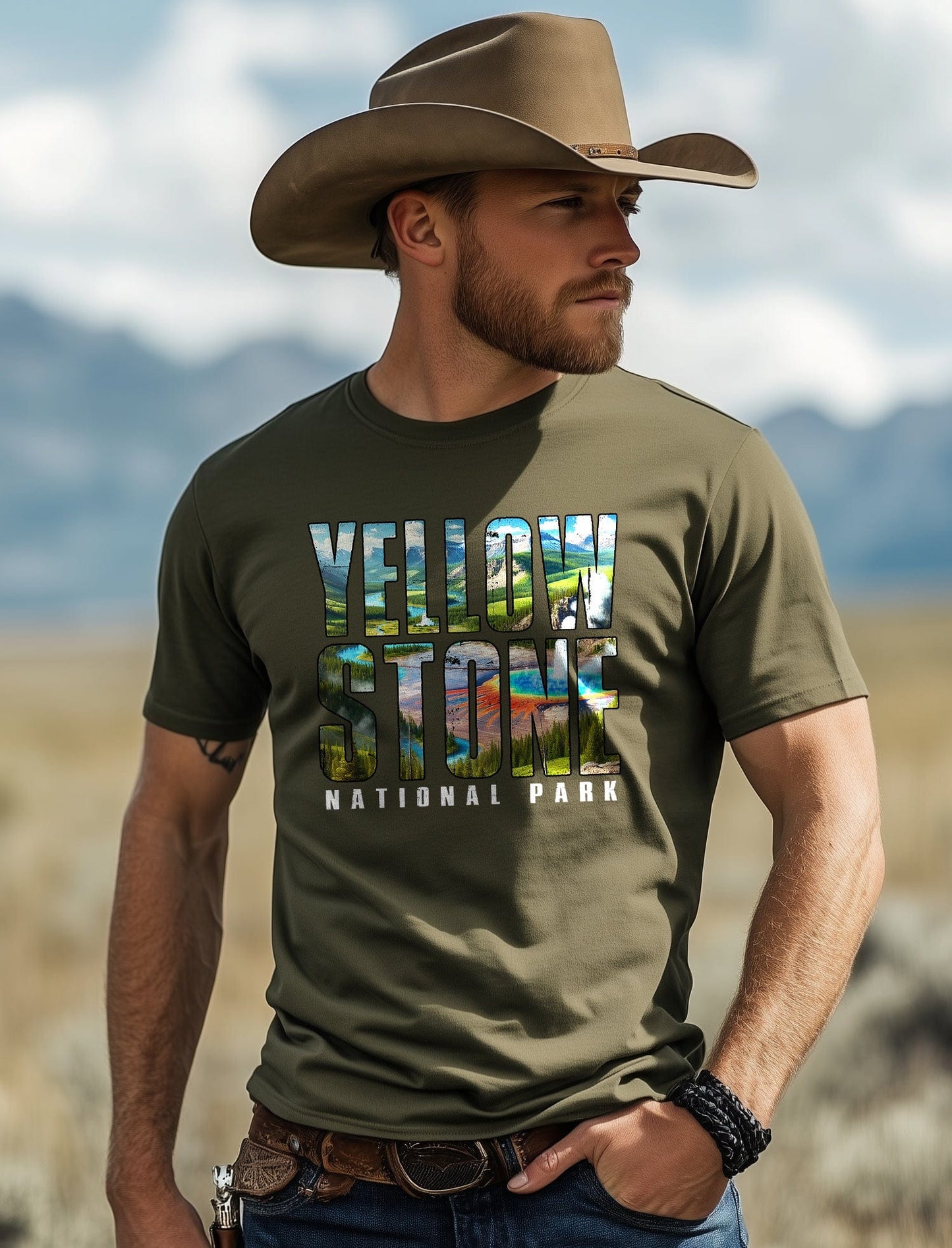 Yellowstone Text Fill