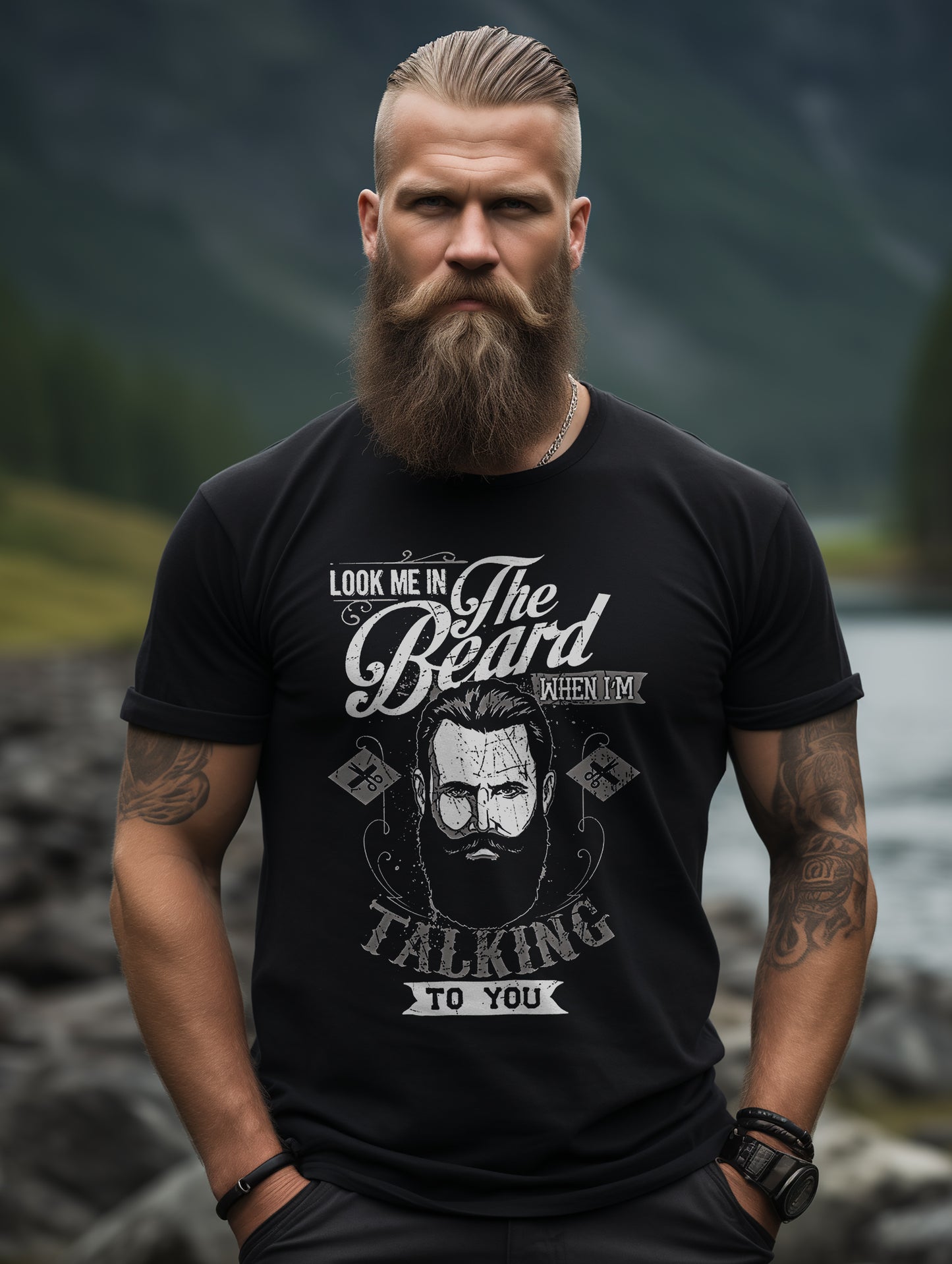 Look Me in the Beard T-shirt