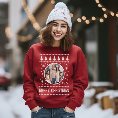 Personalized Christmas Jumper Photo & Text Adults & Kids Sweatshirt