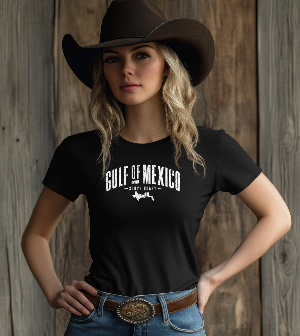 Gulf Of Mexico Text Arch T-Shirt