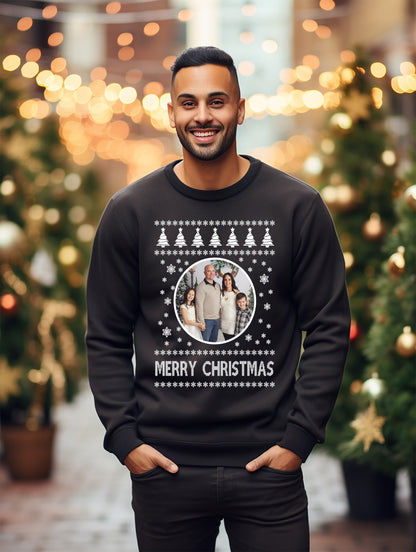 Personalized Christmas Jumper Photo & Text Adults & Kids Sweatshirt
