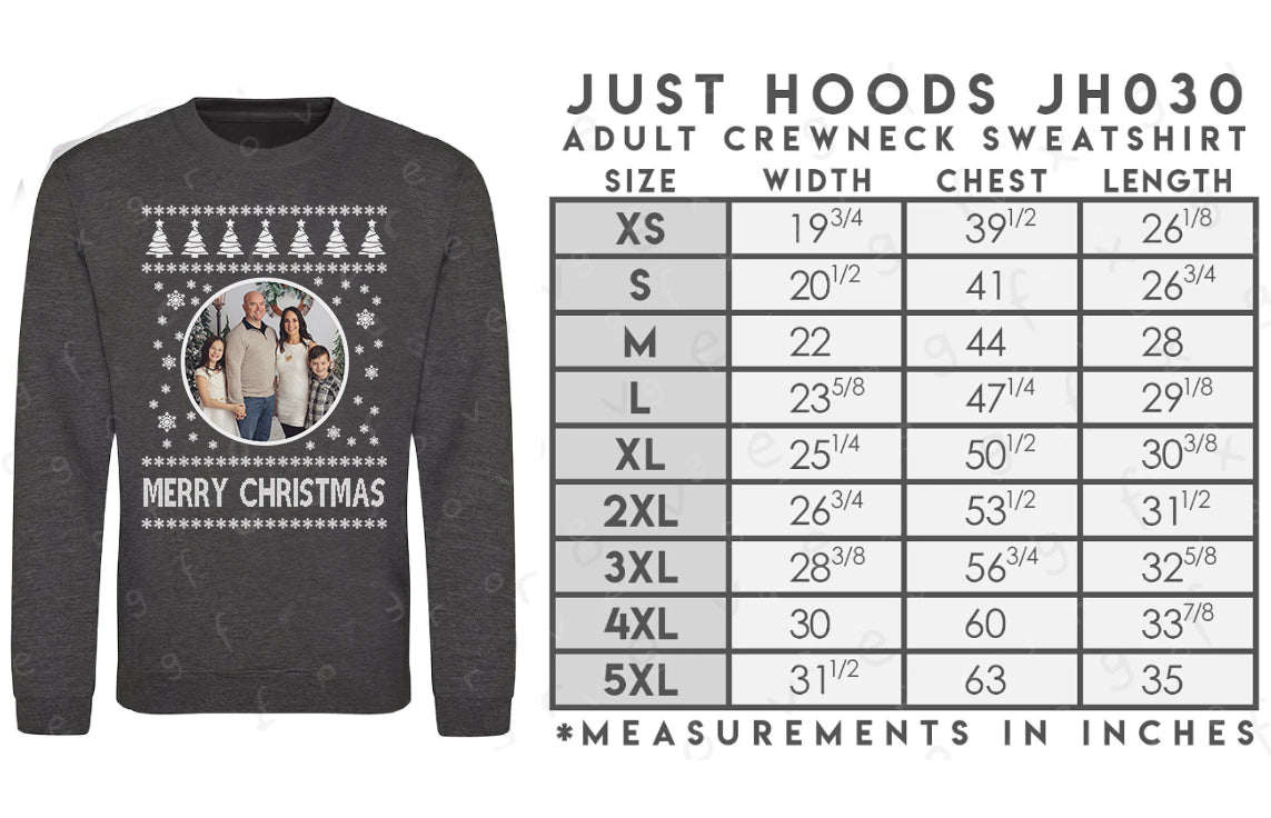 Personalized Christmas Jumper Photo & Text Adults & Kids Sweatshirt