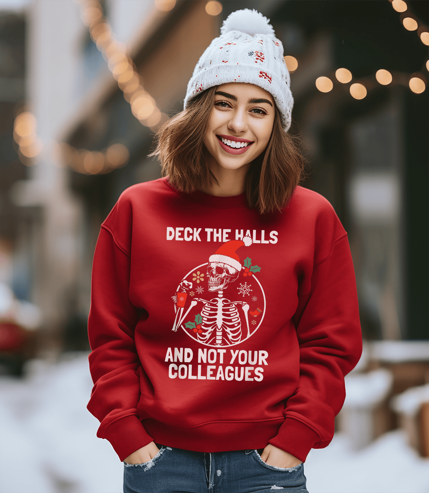 Deck the Hall, Not Your Colleagues! Christmas Sweatshirt