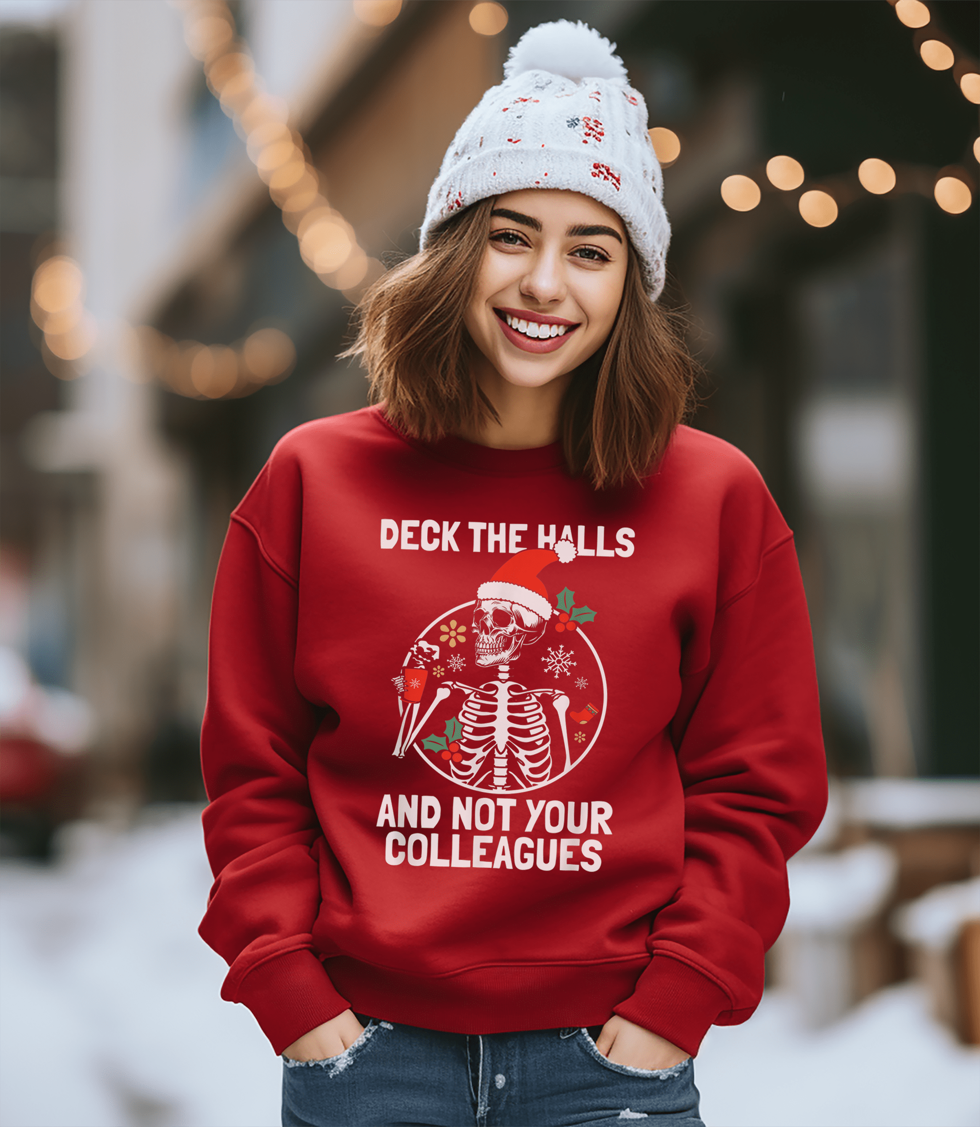 Deck the Hall, Not Your Colleagues! Christmas Sweatshirt