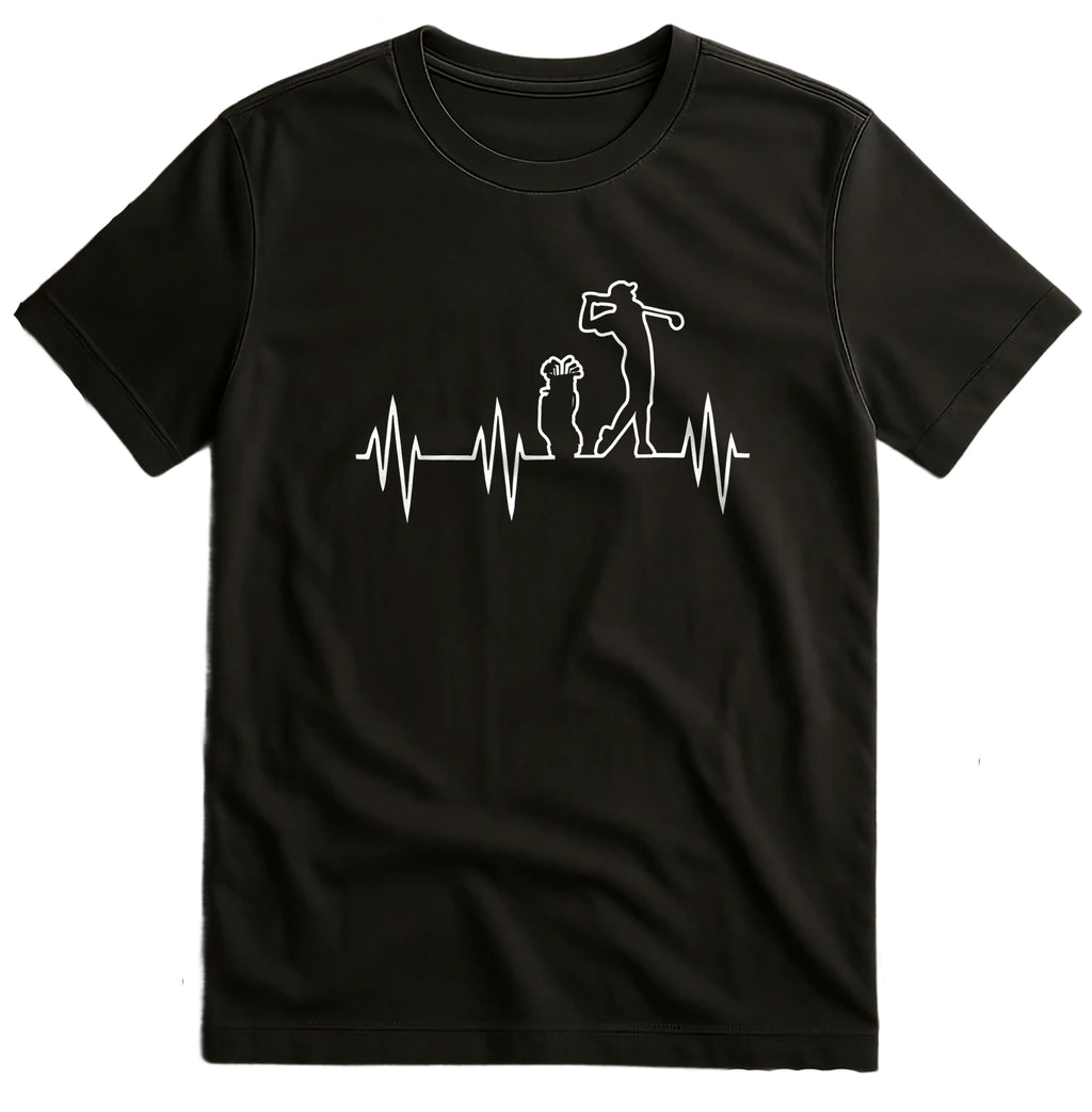 Golf Heartbeat T-Shirt  Pawsitively