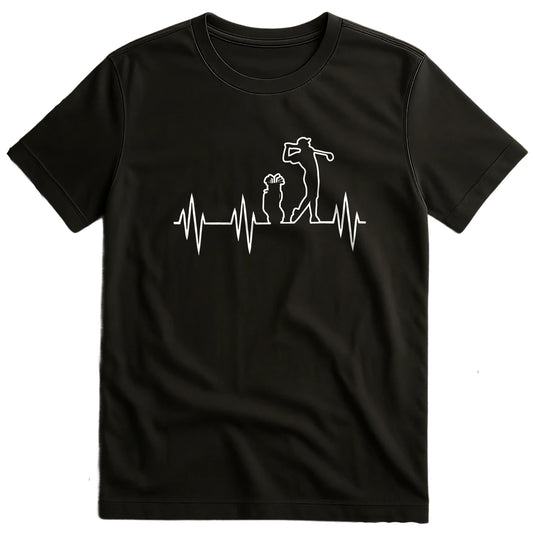 Golf Heartbeat T-Shirt  Pawsitively