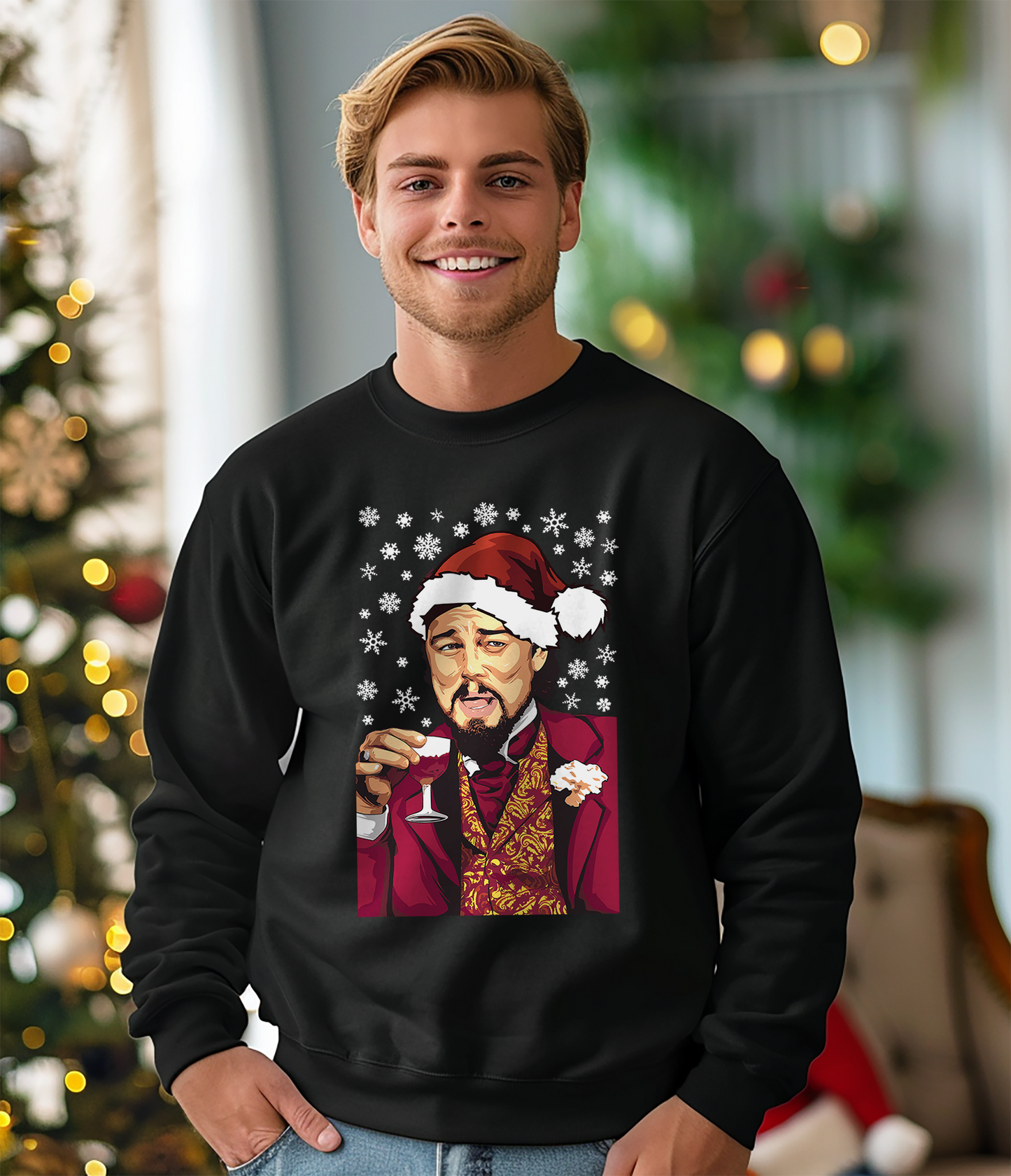 Leo Meme Xmas Sweatshirt