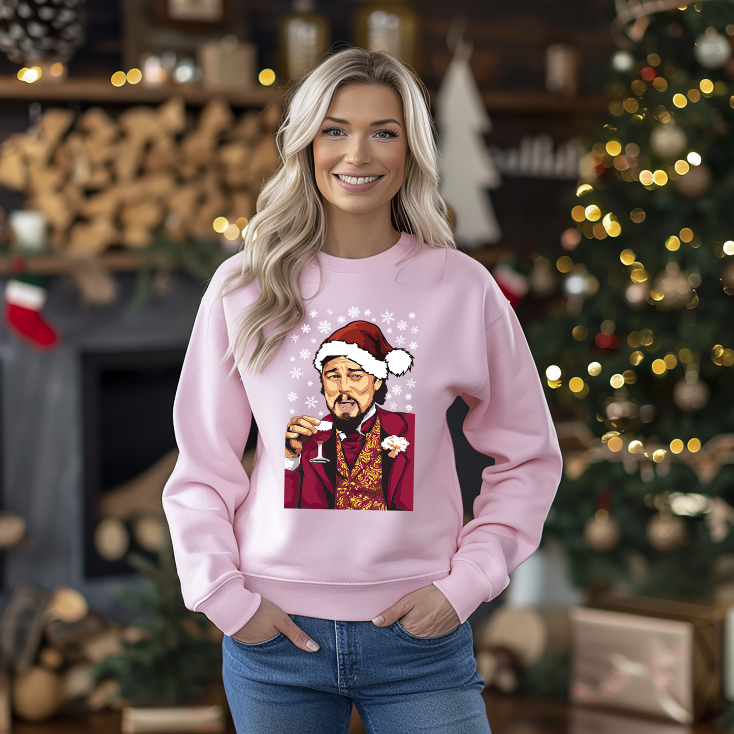 Leo Meme Xmas Sweatshirt
