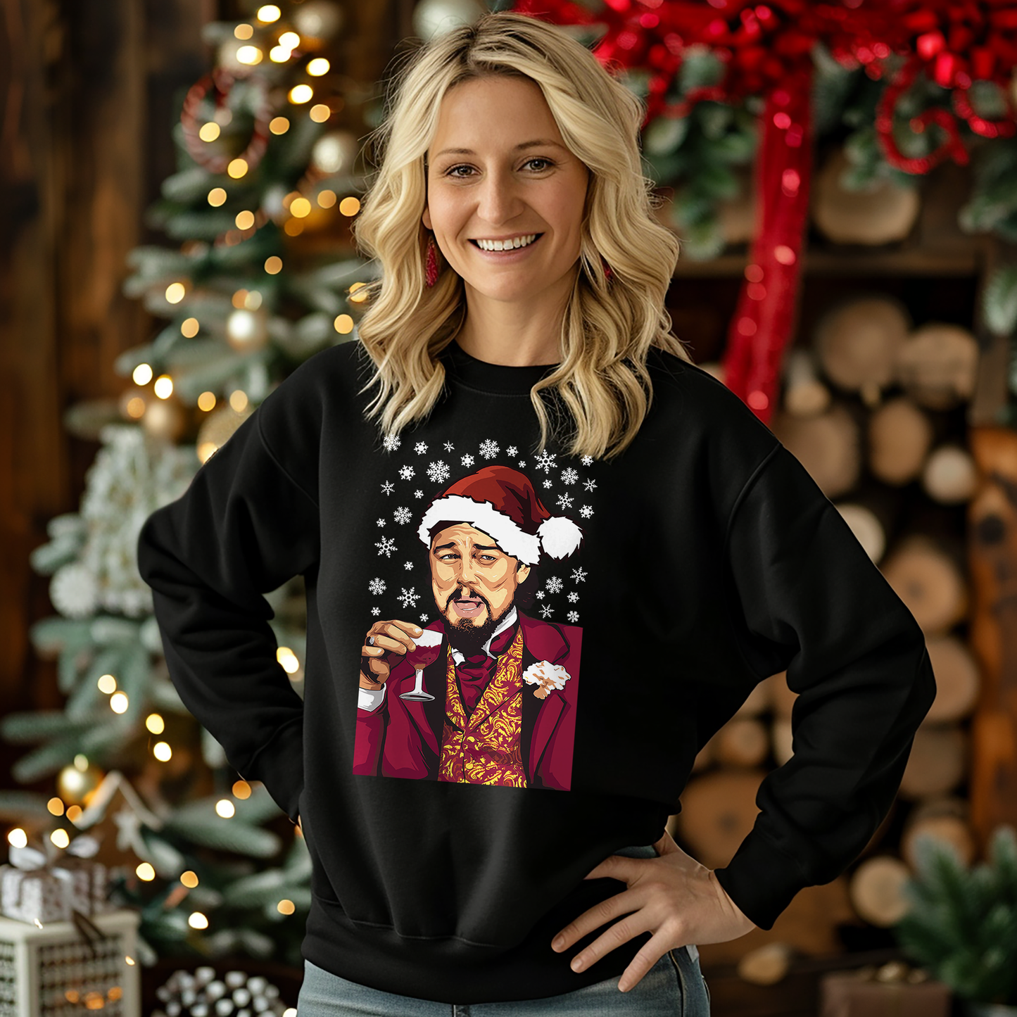 Leo Meme Xmas Sweatshirt